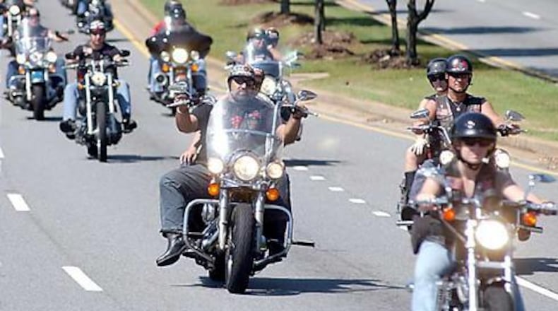 Motorcycle safety training will be provided by Georgia and Cobb government agencies at the Emergency Vehicle Operations Course, 1227 Al Bishop Parkway, Marietta. AJC file photo