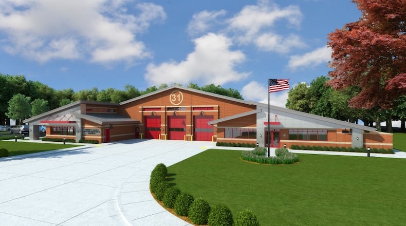 Fire Station 31 is a newly added facility and is located at 1061 Collins Hill Road in Lawrenceville, across from the Georgia Gwinnett College Campus. (Rendering courtesy of Gwinnett County Fire and Emergency Services)