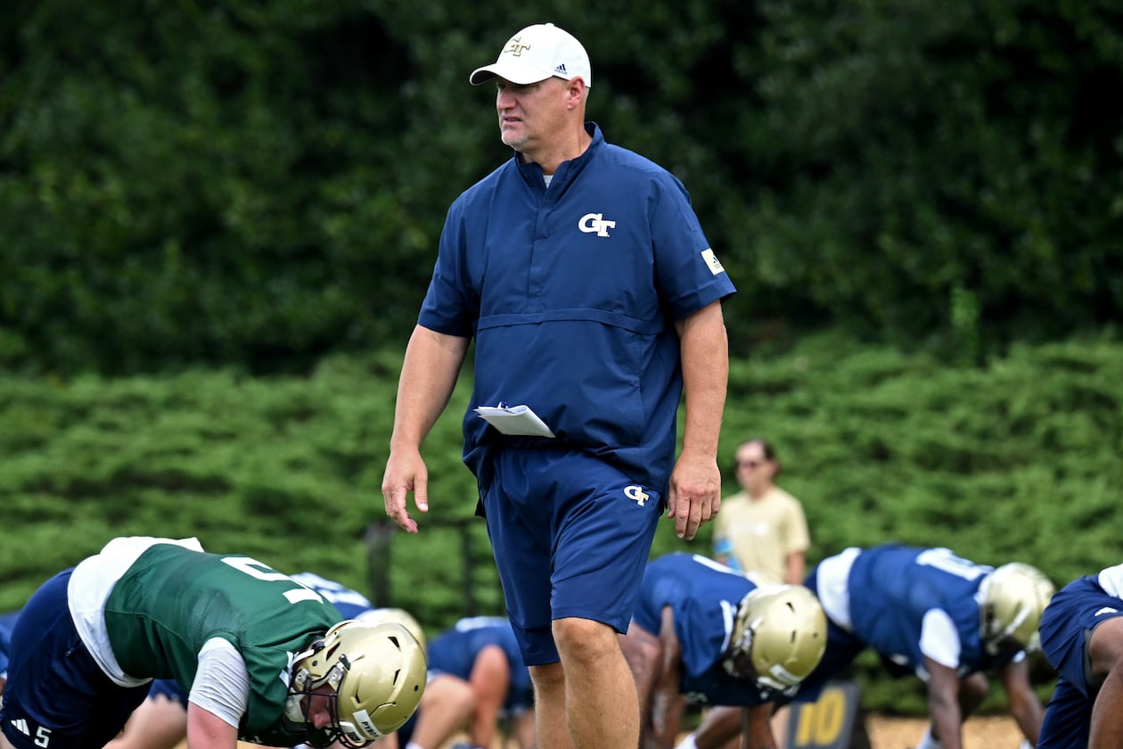 Chris Weinke has been on Georgia Tech’s staff since 2022. The 2025 season was Weinke’s third year as the Jackets’ co-offensive coordinator and second as Tech’s assistant head coach. (Hyosub Shin/AJC 2023)
