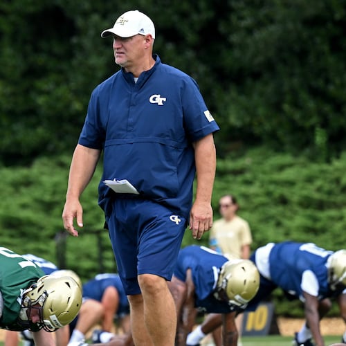 Chris Weinke has been on Georgia Tech’s staff since 2022. The 2025 season was Weinke’s third year as the Jackets’ co-offensive coordinator and second as Tech’s assistant head coach. (Hyosub Shin/AJC 2023)