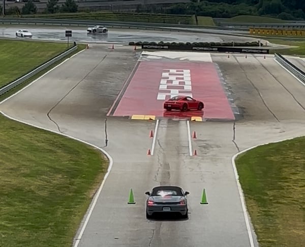 Book the right suite at Nobu Hotel Atlanta and you get not only an iconic room but also a visit to the Porsche Experience Center. (Courtesy of Karon Warren)