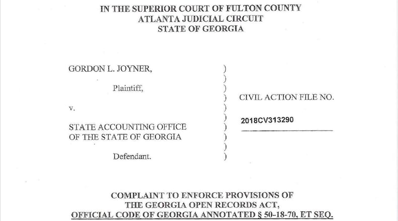 Gordon Joyner filed suit in November to obtain travel reimbursement records from the State Accounting Office. At a Thursday hearing, he told a judge that the Attorney General’s Office should be barred from representing the agency because it mediates public records disputes.