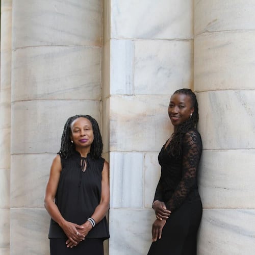 Leila Bolden and Phyllis Adams of  Song Rise to Thee. The two performed "Amazing Grace," at the funeral of President Jimmy Carter.