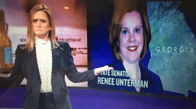 Comedian Samantha Bee and Renee Unterman.