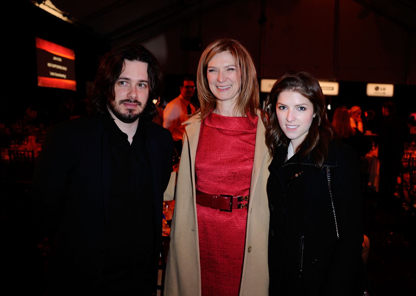 Edgar Wright (far left) and Anna Kendrick (far right)