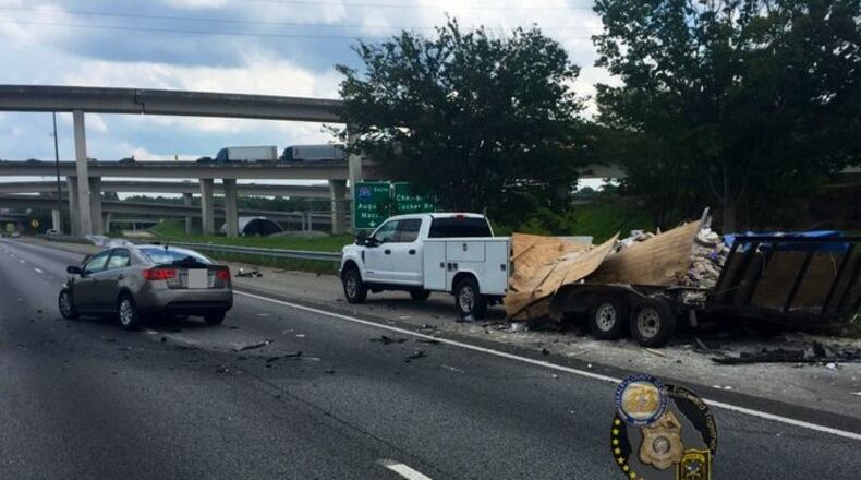 The interstate was shut down as authorities responded to the crash Thursday afternoon.