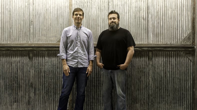 Josh Clark and Chuck Bryant host the popular podcast “Stuff You Should Know” produced by Atlanta-based media company How Stuff Works at Ponce City Market twice a week. CONTRIBUTED BY DYLAN FAGAN