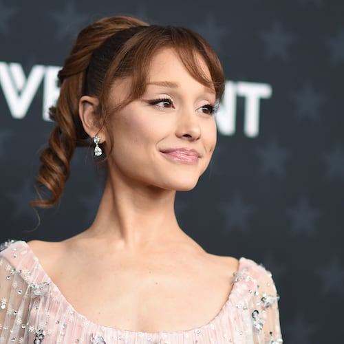 FILE - Ariana Grande arrives at the 31st Annual Critics Choice Awards on Sunday, Jan. 4, 2026, at The Barker Hanger in Santa Monica, Calif. (Photo by Richard Shotwell/Invision/AP, File)