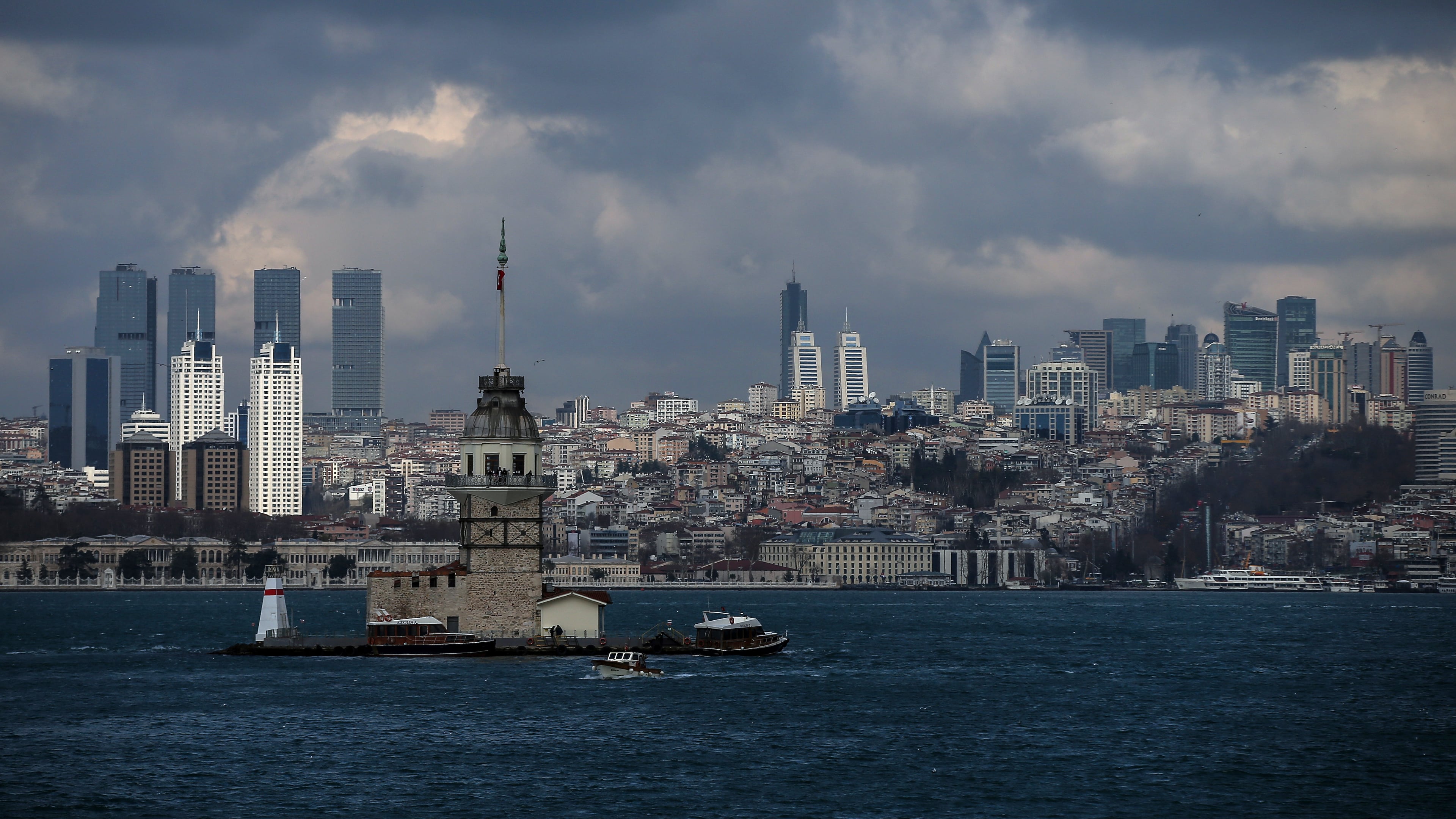 FILE -A general view of Istanbul as seen from the Bosporus, on , Dec, 16, 2016. (AP Photo/ Emrah Gurel, File)
