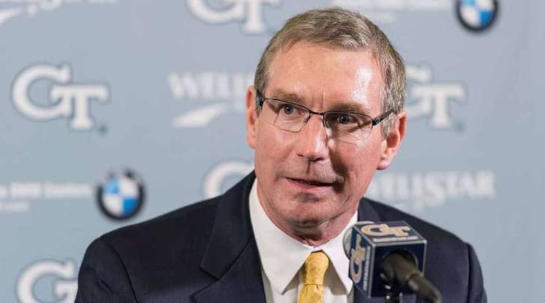Georgia Tech athletic director Todd Stansbury told the AJC that a substance-abuse policy ought not have consequences that are punitive and not be a “‘gotcha’ type of deal.” . (Rob Felt / Georgia Tech)