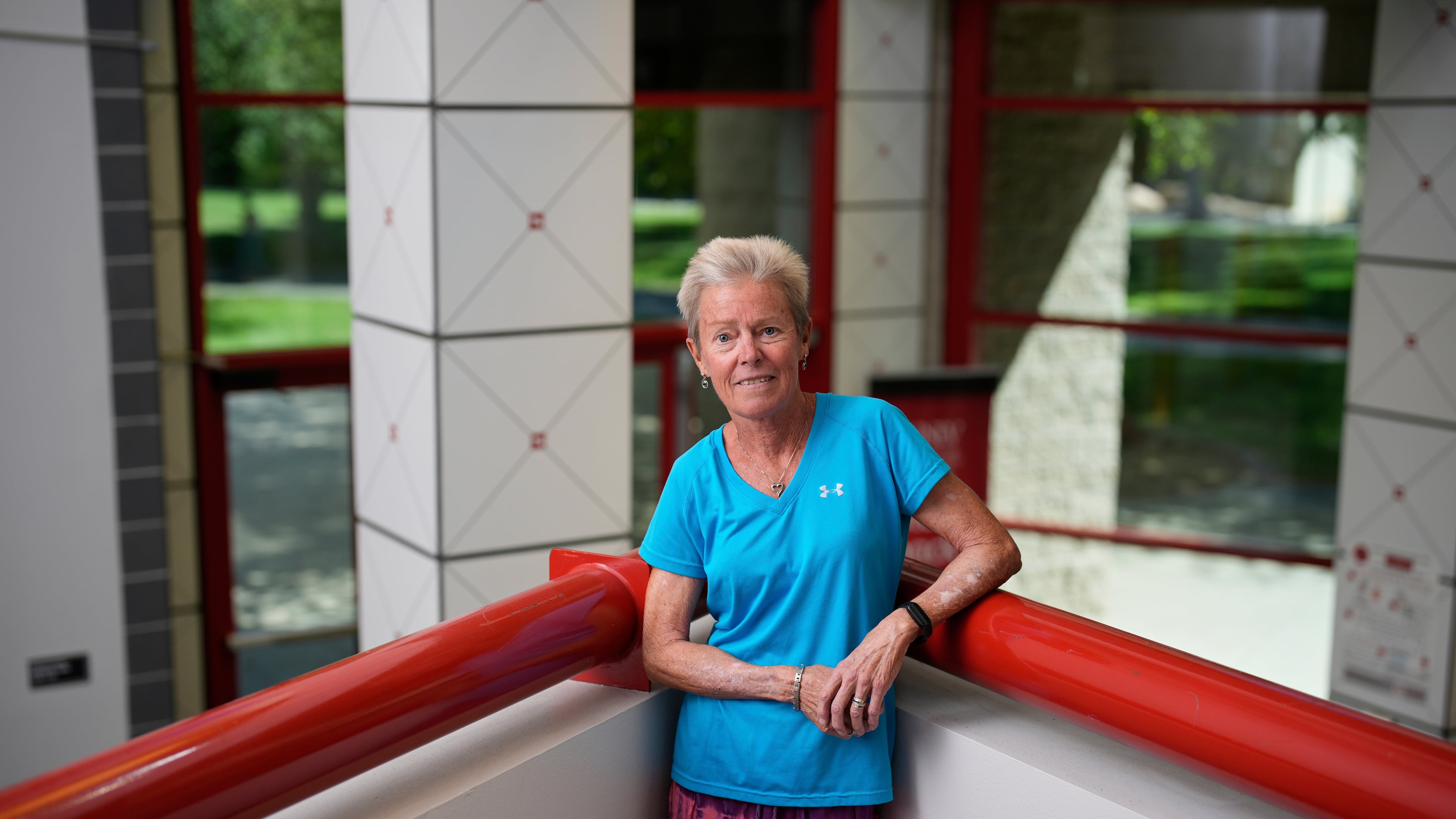 Janet Dufek, a professor at the School of Integrated Health Sciences at the University of Nevada, Las Vegas, poses at the school, Sept. 8, 2025, in Las Vegas. (AP Photo/John Locher)