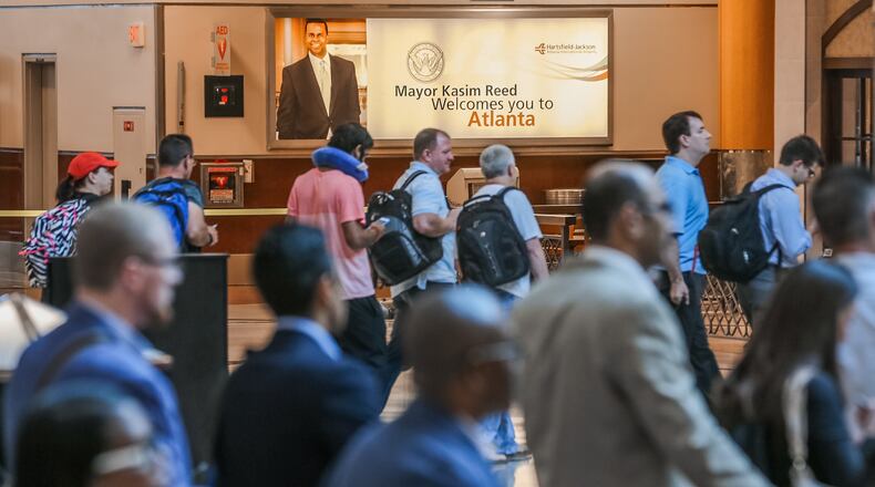 The scene Monday, May 23, 2016 at Hartsfield-Jacksonn International Airport.