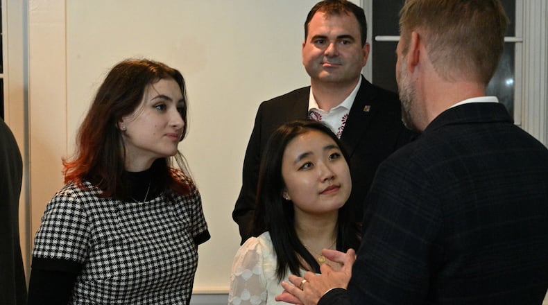 Nela Vintrlikova and Suann Kim formed a nonprofit, SUNE Translate, to help underserved communities where non-English speakers are experiencing language barriers. Picture here, they provided on-site intrepretation services at a large community event for Reclaim Gwinnett Place Mall. Photo courtesy of Suann Kim