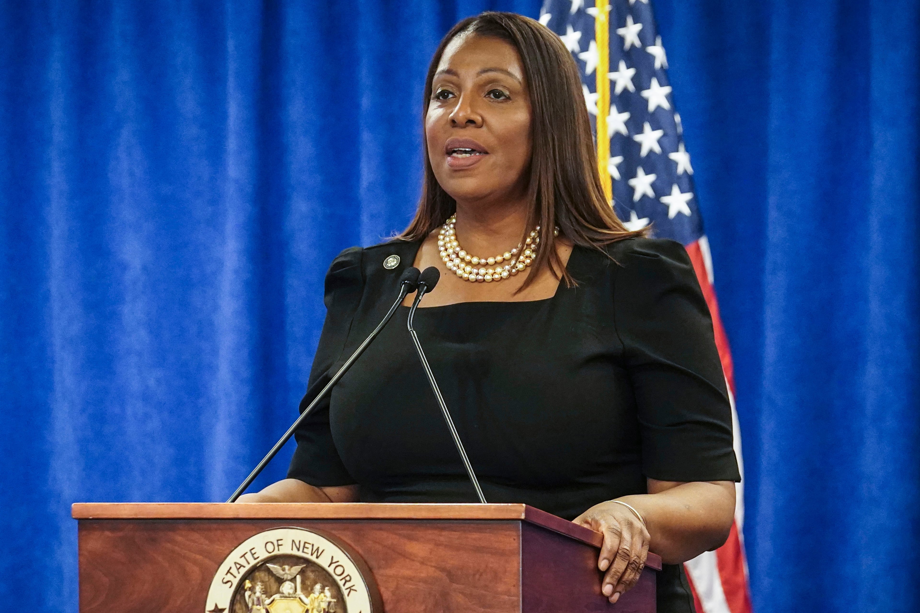 New York Attorney General Letitia James, a Democrat, was indicted Thursday in a mortgage fraud case.