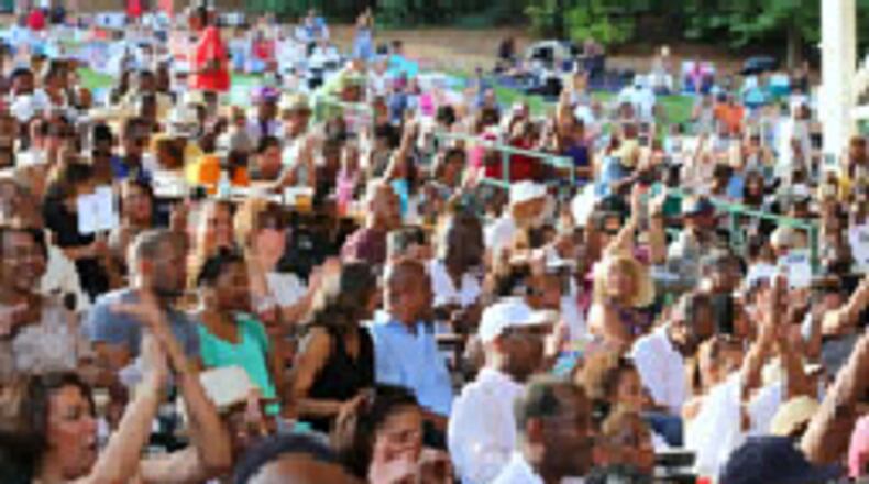 For $497,577, a new lawn seating area at the Mable House Barnes Amphitheater in Mableton is expected to increase ticket sales and allow easier access to the sloped lawn. Courtesy of Cobb County