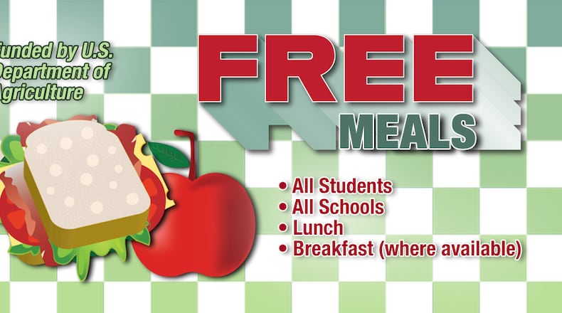 Students who attend Fayette schools on a hybrid or virtual basis can pick up free meals to take home. Courtesy FCBOE