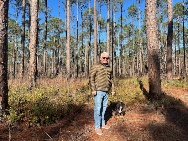 Georgia House Speaker Jon Burns, a third-generation timber farmer, is pictured on his farm in Newington. (Patricia Murphy/AJC)
