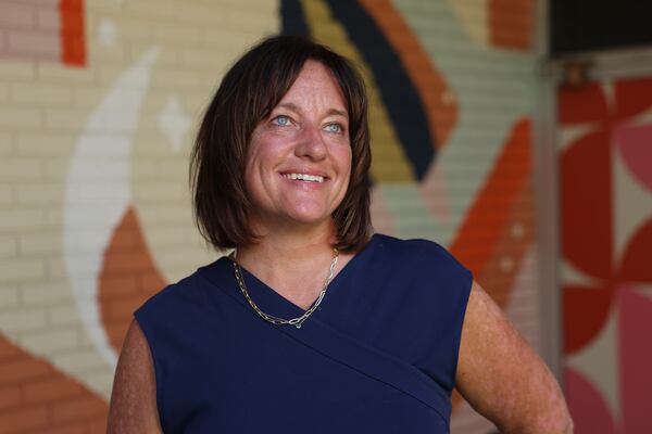“I just feel like in every room, there are the people who can speak with a lot of confidence and who have a great presentation style,” author Kristine Sickels says. “(They) tend to get heard and listened to more than people who don’t.” (Arvin Temkar/AJC)