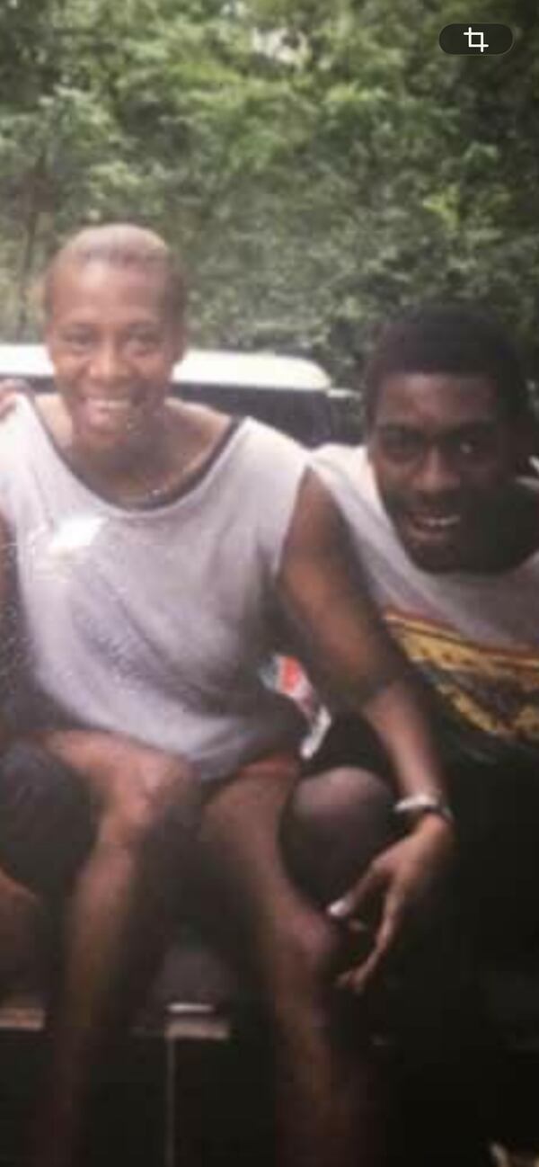 Jimmy Trammell is shown with his mother, Iris, in this undated photograph provided by the family. (Courtesy of Aquinas Stillwell)