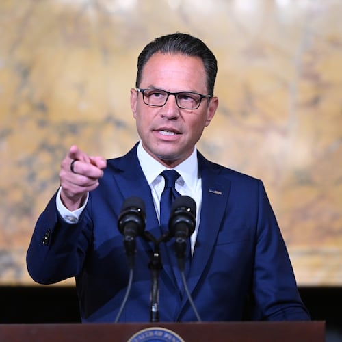 Pennsylvania Gov. Josh Shapiro speaks during a news conference at the state Capitol, Tuesday, Aug. 18, 2026, in Harrisburg, Pa. (AP Photo/Marc Levy)