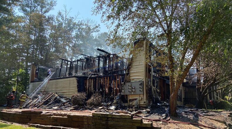 Officials said nearly 20 people were displaced after a large fire ripped through a Union City apartment building.