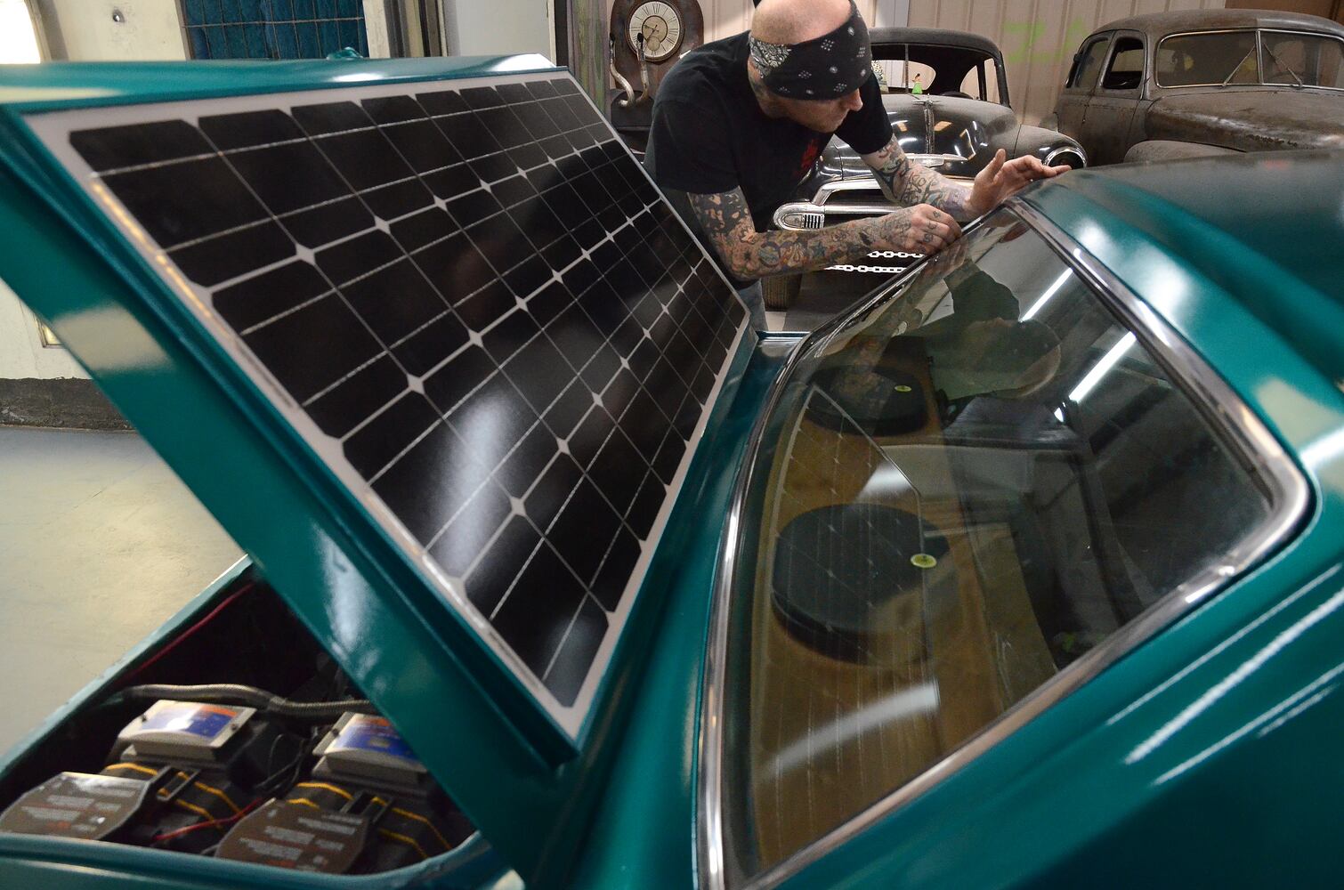 Black Lab Automotive's one-of-a-kind furniture made from classic car parts is likely to create buzz at this year's Atlanta International Auto Show.