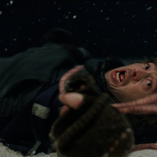 This image released by Sony Pictures shows Austin Abrams in a scene from "Resident Evil." (Sony Pictures via AP)