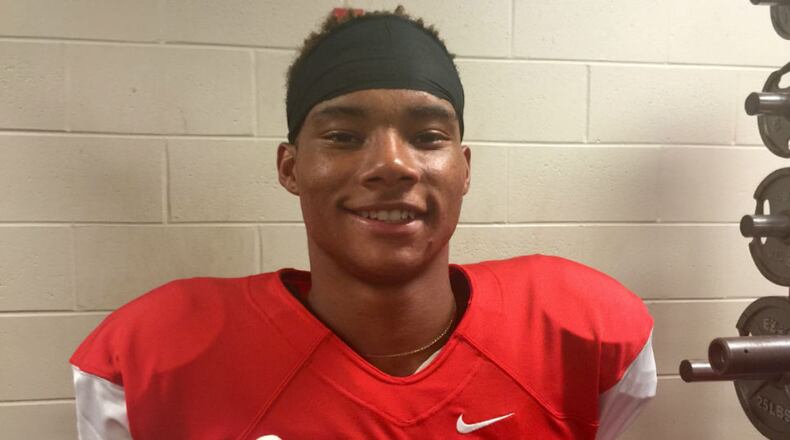 Five-star wide receiver prospect Demetris Robertson said that he enjoyed his official visit to Georgia Tech and acknowledged that his mother strongly favors it over his other options. (Jeff Sentell/AJC)
