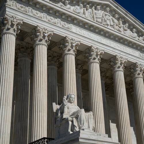 The Supreme Court is seen in Washington, Monday, May 18, 2026. (AP Photo/J. Scott Applewhite)
