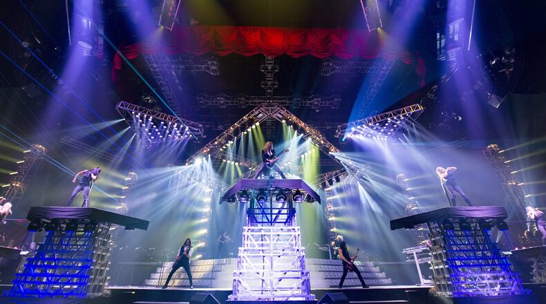 Expect plenty of lasers, lights and guitars at the two TSO shows at Infinite Energy Arena on Saturday.