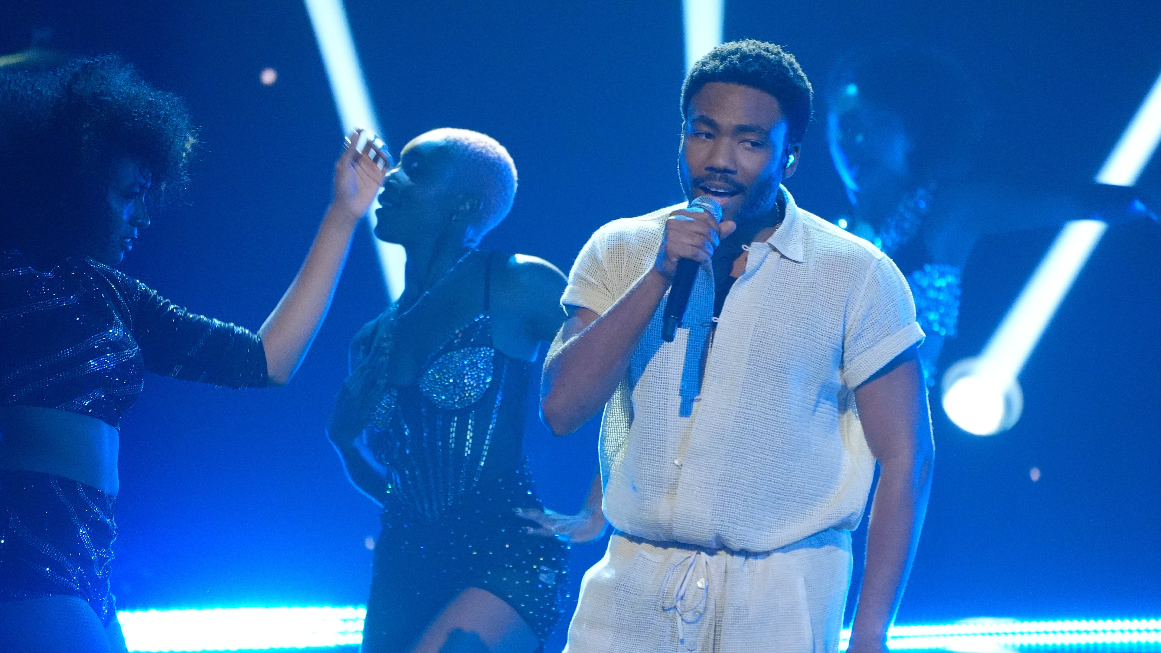 FILE - Donald Glover performs during the BET Awards on Sunday, June 30, 2024, at the Peacock Theater, in Los Angeles. (AP Photo/Chris Pizzello, File)