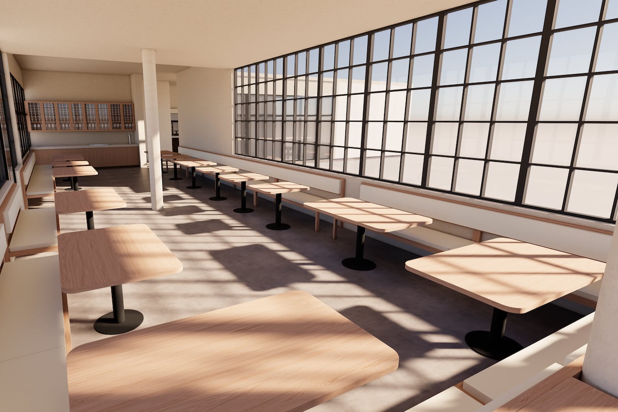 A rendering of So. Fox, a forthcoming full-service restaurant in Virginia-Highland being opened by Myles Moody and Rachael Pack. (Courtesy of Pack Hospitality)