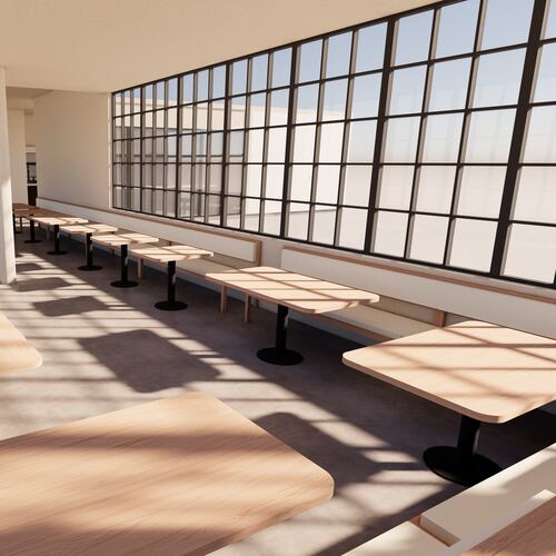 A rendering of So. Fox, a forthcoming full-service restaurant in Virginia-Highland being opened by Myles Moody and Rachael Pack. (Courtesy of Pack Hospitality)