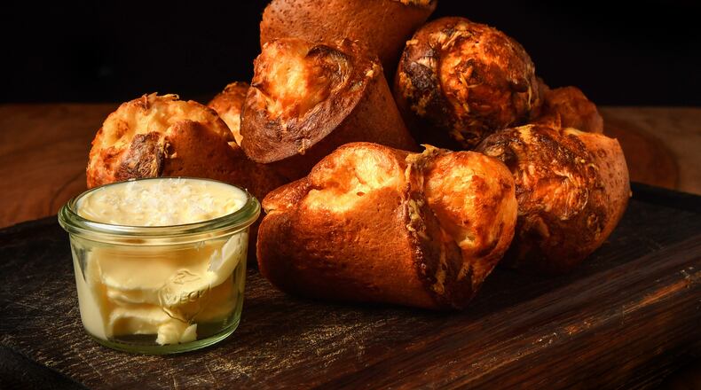 In looking at how to make perfect popovers, we spoke to Chrysta Poulos, Rocket Farm Restaurants’ director of pastry and the creator of the recipe for King + Duke White Cheddar Popovers for the Buckhead restaurant. Styling by Chrysta Poulos / Chris Hunt for the AJC