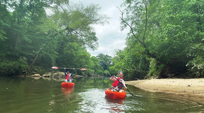 Artists Rachel Parish and Sarah Cameron Sunde embarked on a 450-mile journey down the South River to the Atlantic Ocean. They will share their experiences in several art installations around the city. Courtesy of Flux Projects