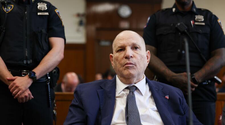 Harvey Weinstein appears in Manhattan criminal court, Tuesday, April 14, 2026, in New York. (Angela Weiss/Pool Photo via AP)