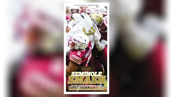 Poster page from Georgia Tech's game in The Atlanta Journal-Constitution ePaper.