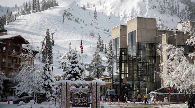 An image form Squaw Valley during the 2017 ski season. Squaw Valley and Alpine Meadows, owned by the same Colorado parent company, plan to become the country's first resorts to operate entirely on renewable energy by December 2018. (Squaw Valley Alpine Meadows/TNS)