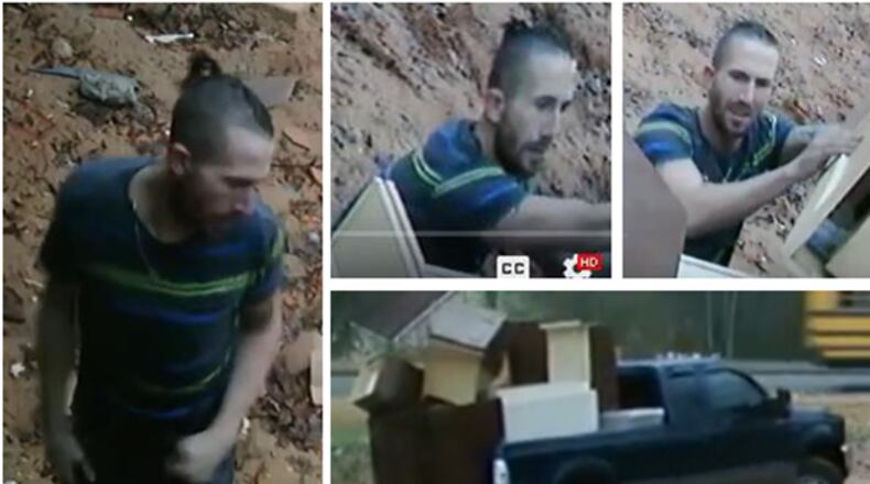 Two suspects, including the one pictured, are accused of stealing $7,000 in equipment from a home construction site in Lawrenceville.