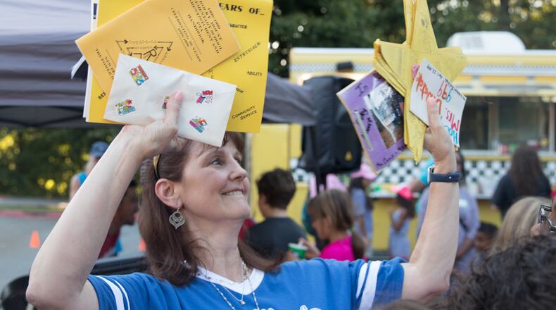 Rocky Mount Elementary School Principal Peggy Fleming recently opened a time capsule at the school from 1999.