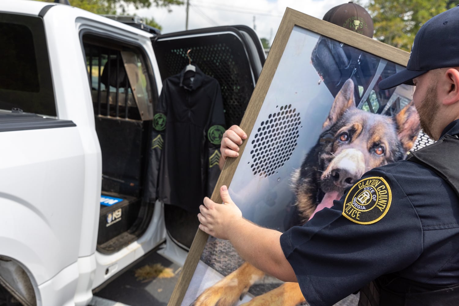 Clayton County police K-9 Waro memorial service