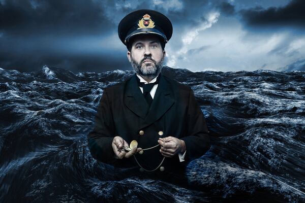 Eric McNaughton plays the captain of the ship in the Serenbe Playhouse production of “Titanic, the Musical.” CONTRIBUTED BY BREEANNE CLOWDUS