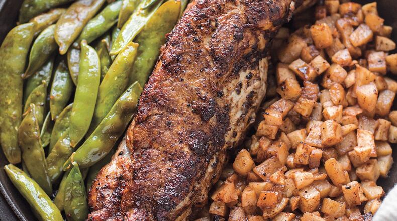 A new cookbook gives the ins and outs of meal planning, plus recipes like this delicious pork tenderloin. /
Photo credit: Becky Winkler