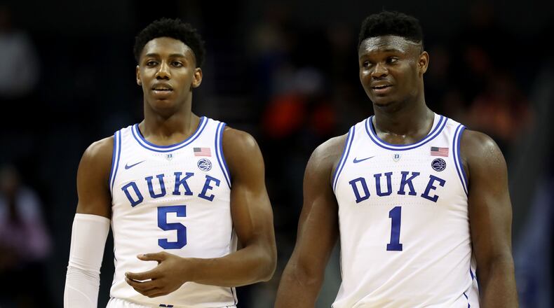 RJ Barrett and Zion Williamson of Duke.