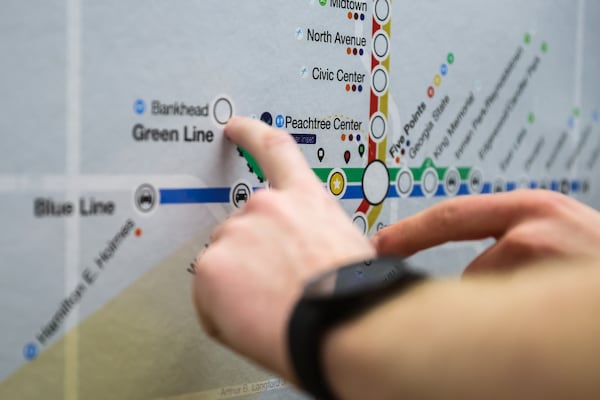 Atlanta has five MARTA train stations in walking distance to Mercedes-Benz Stadium, where World Cup games will be played.(Abbey Cutrer/AJC)