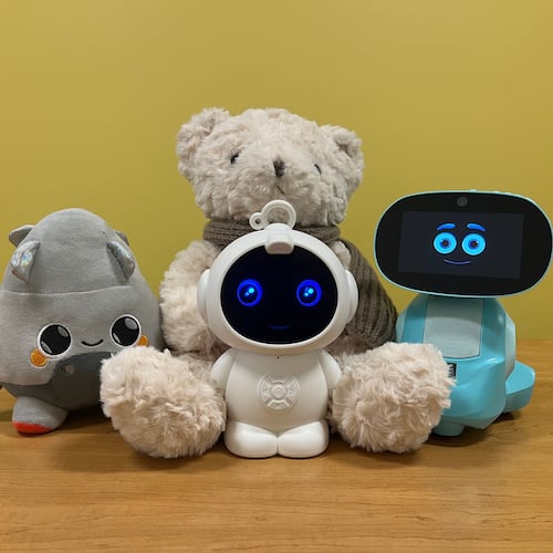 This image provided by The Public Interest Network shows artificial intelligence-powered toys tested by consumer advocates at PIRG. (Rory Erlich/The Public Interest Network via AP)