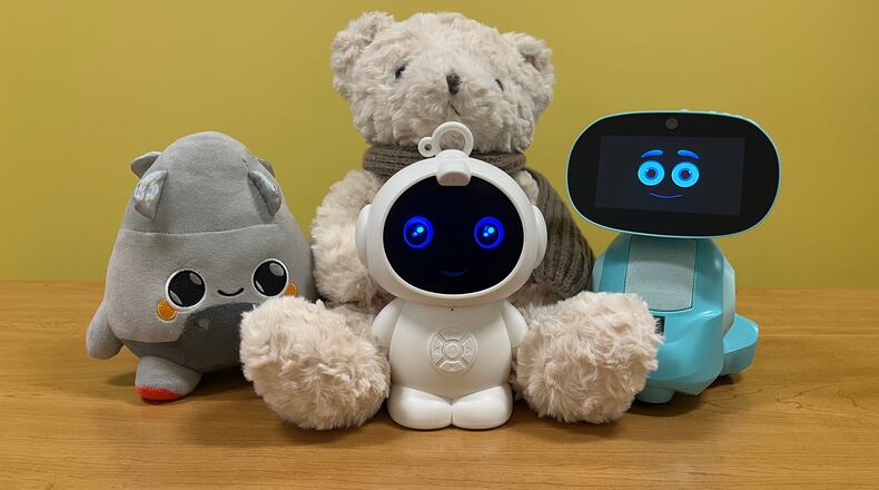 This image provided by The Public Interest Network shows artificial intelligence-powered toys tested by consumer advocates at PIRG. (Rory Erlich/The Public Interest Network via AP)