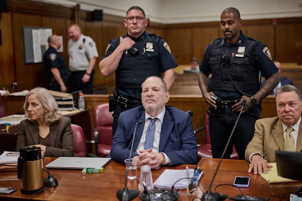 Harvey Weinstein appears in state court in Manhattan for his retrial on Wednesday, May 14, 2025 in New York. (Curtis Means/Pool Photo via AP)
