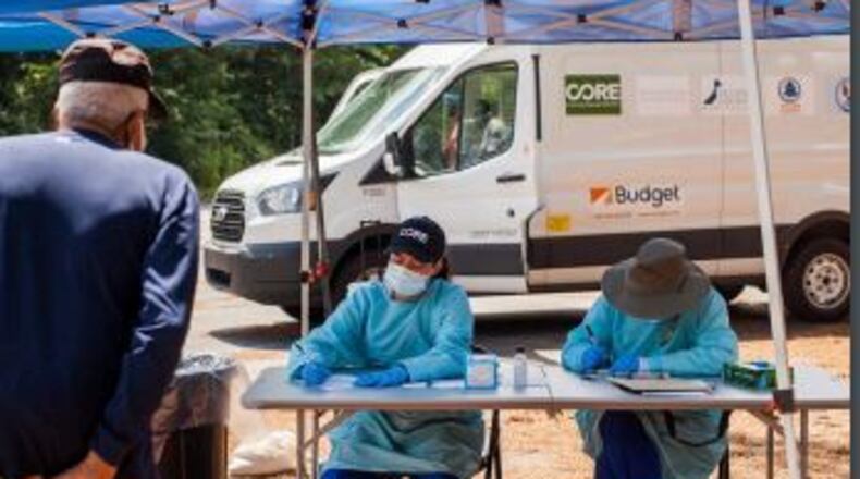 Free COVID-19 testing is available through Wednesday, July 1 at Springfield Missionary Baptist Church in Atlanta. CONTRIBUTED