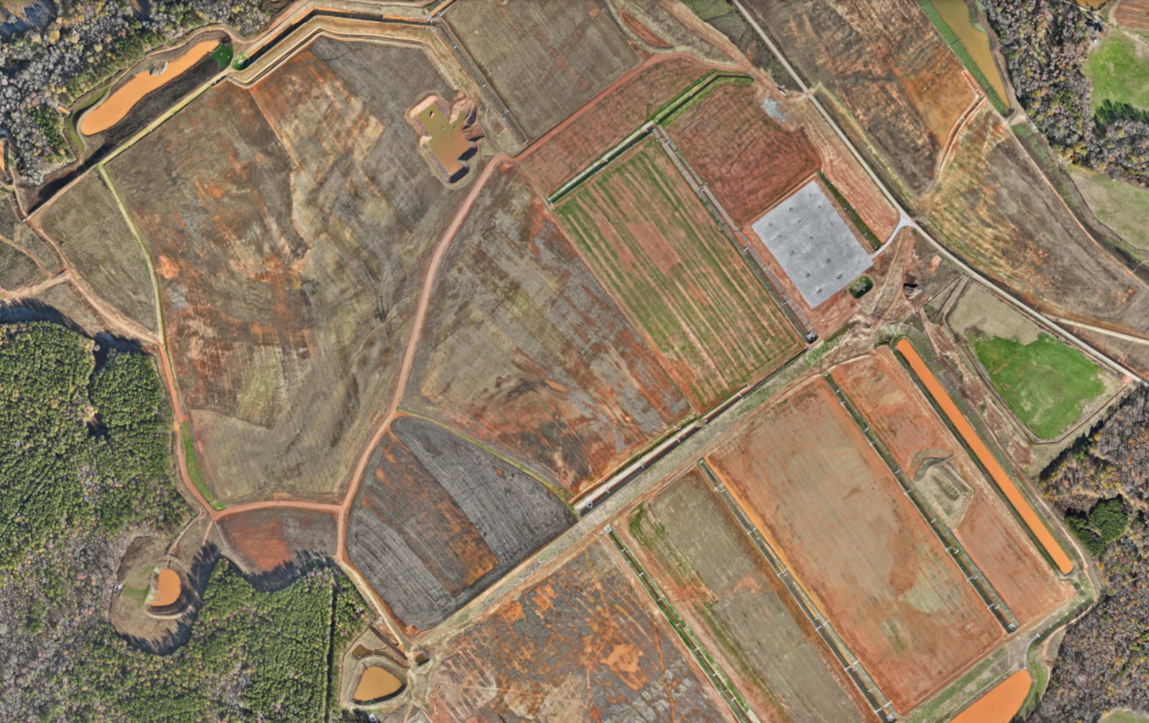 This is a photo of Rivian's factory site in southern Morgan and Walton counties. The photo was included in the company's closing letter for a Department of Energy loan. (Courtesy of Rivian)